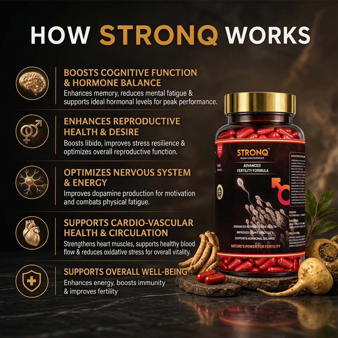 STRONQ Fertility Booster Capsules – Ayurvedic Male Fertility & Vitality Support - Image 6
