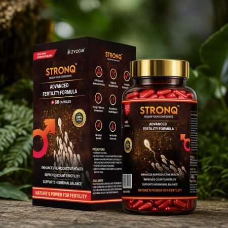 STRONQ Fertility Booster Capsules – Ayurvedic Male Fertility & Vitality Support (60 Capsules)
