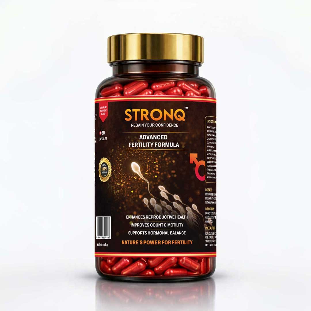 STRONQ Fertility Booster Capsules – Ayurvedic Male Fertility & Vitality Support (60 Capsules) - Image 2