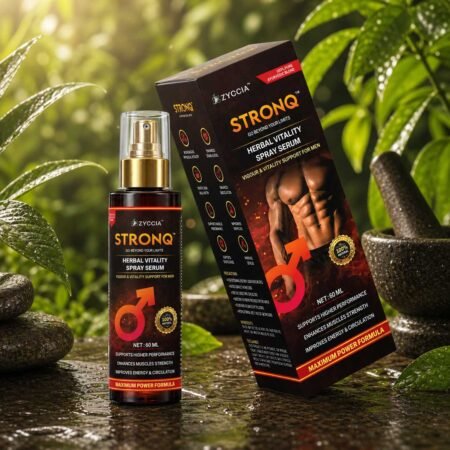 STRONQ Herbal Vitality Spray Serum – Ayurvedic Performance & Wellness Serum (60 ml)