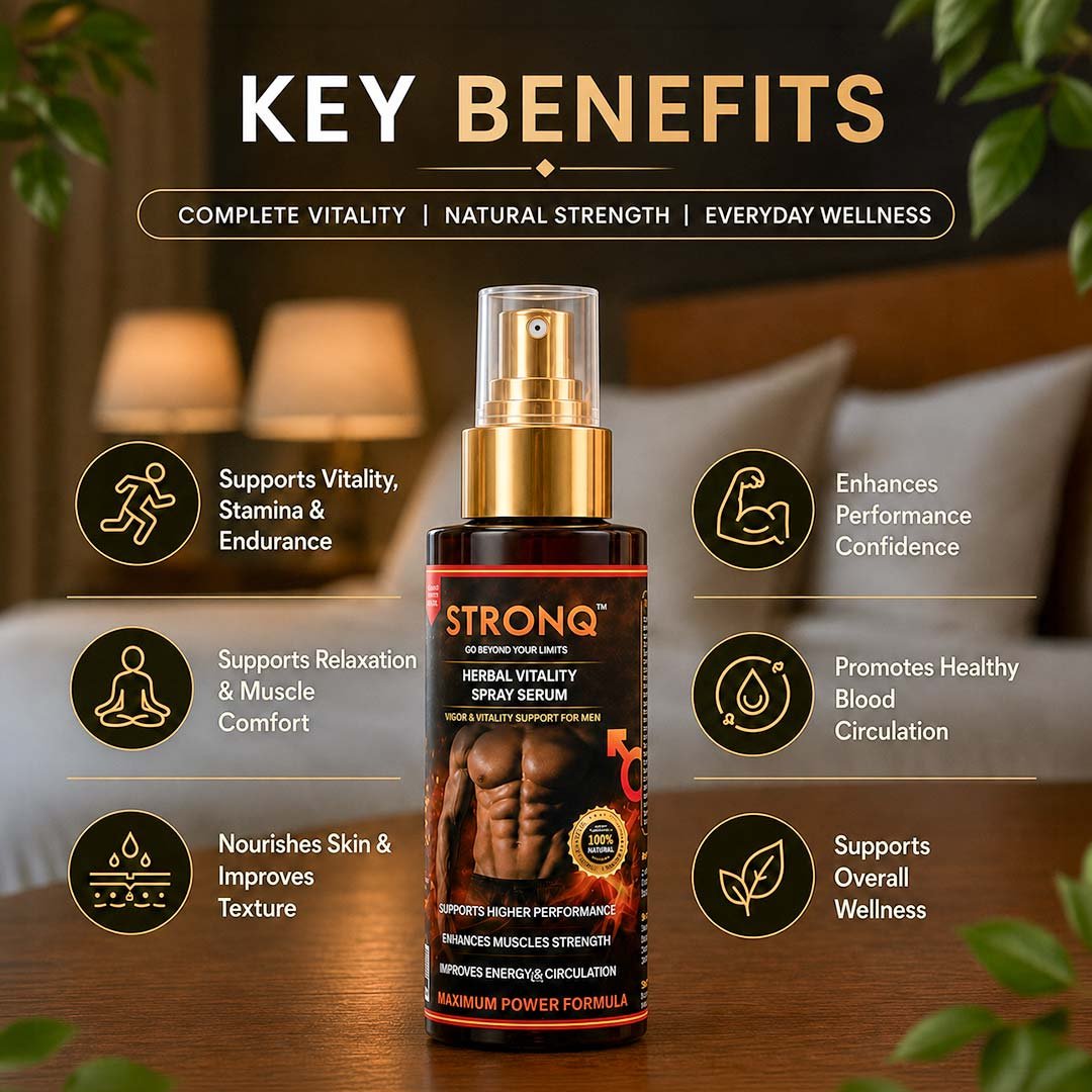 STRONQ Herbal Vitality Spray Serum – Ayurvedic Performance & Wellness Support - Image 6