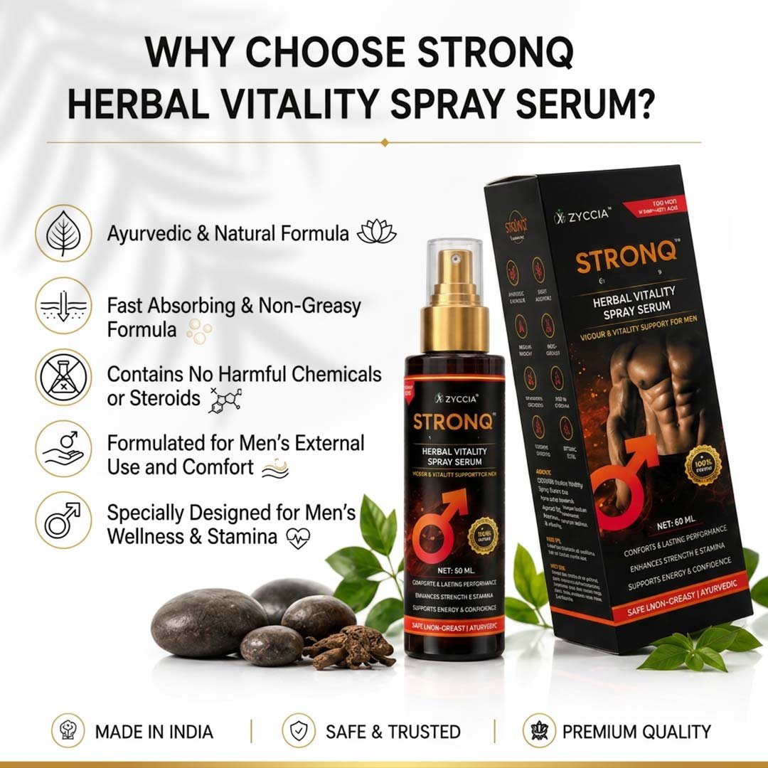STRONQ Herbal Vitality Spray Serum – Ayurvedic Performance & Wellness Support - Image 4