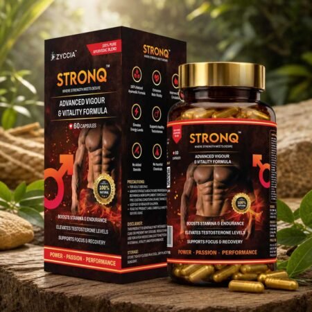 STRONQ Vigour & Vitality Capsules – Ayurvedic Performance & Energy Support (60 Capsules)
