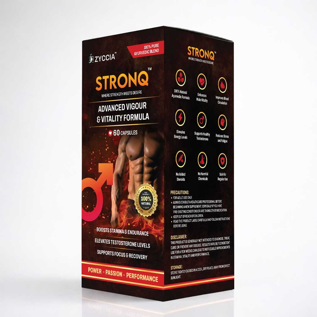 STRONQ Vigour & Vitality Capsules – Ayurvedic Performance & Energy Support (60 Capsules) - Image 3