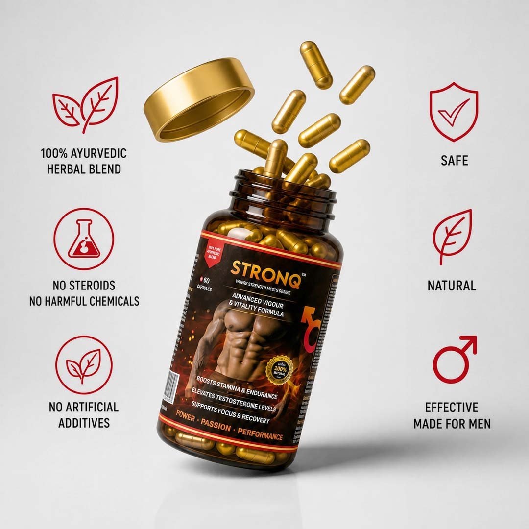 STRONQ Vigour & Vitality Capsules – Ayurvedic Energy, Stamina & Male Wellness - Image 2