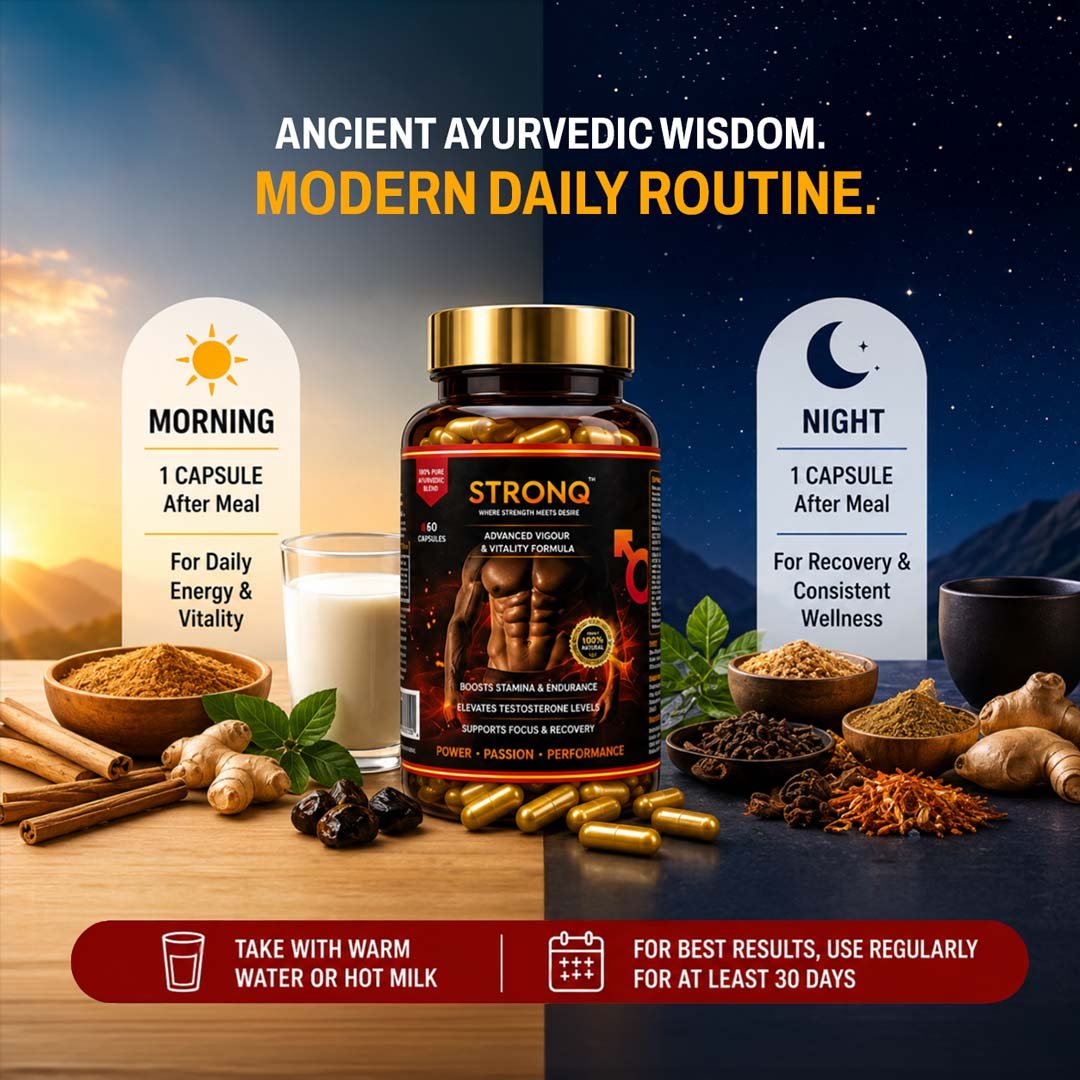 STRONQ Vigour & Vitality Capsules – Ayurvedic Energy, Stamina & Male Wellness - Image 5