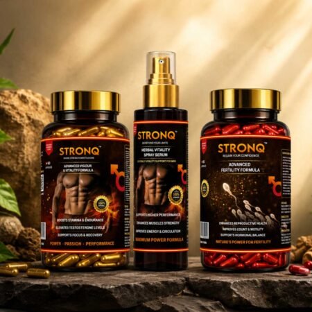 STRONQ Triple Power Combo – Complete Ayurvedic Men's Vitality & Fertility Support